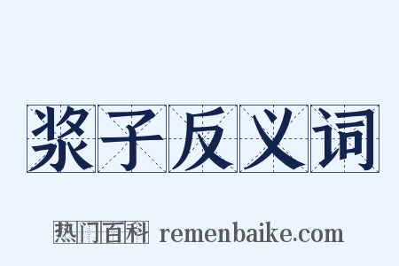 浆子反义词是什么意思的图片